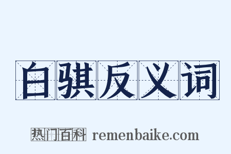 白骐反义词是什么意思的图片